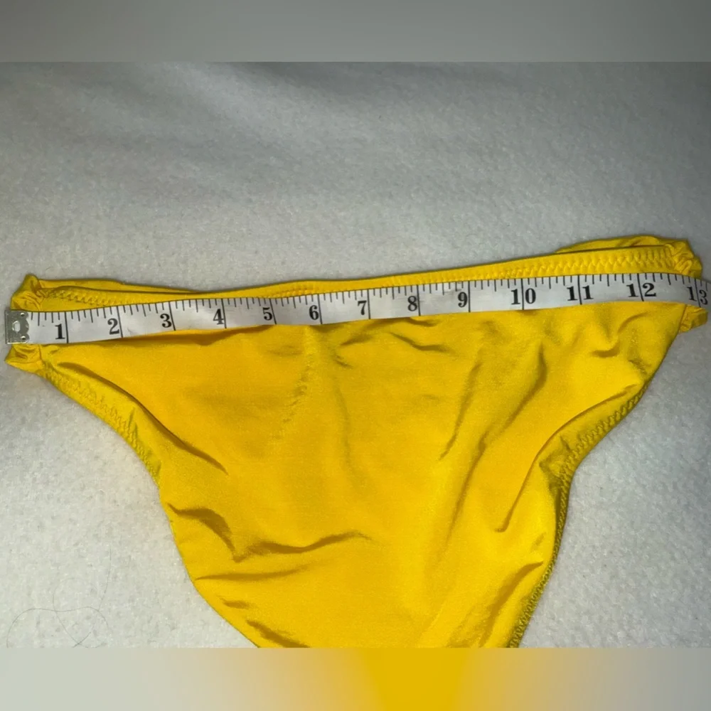 Trina Turk SZ 8 Studio Solids Shirred Tab Side‎ Bikini Bottoms SUNSHINE yellow